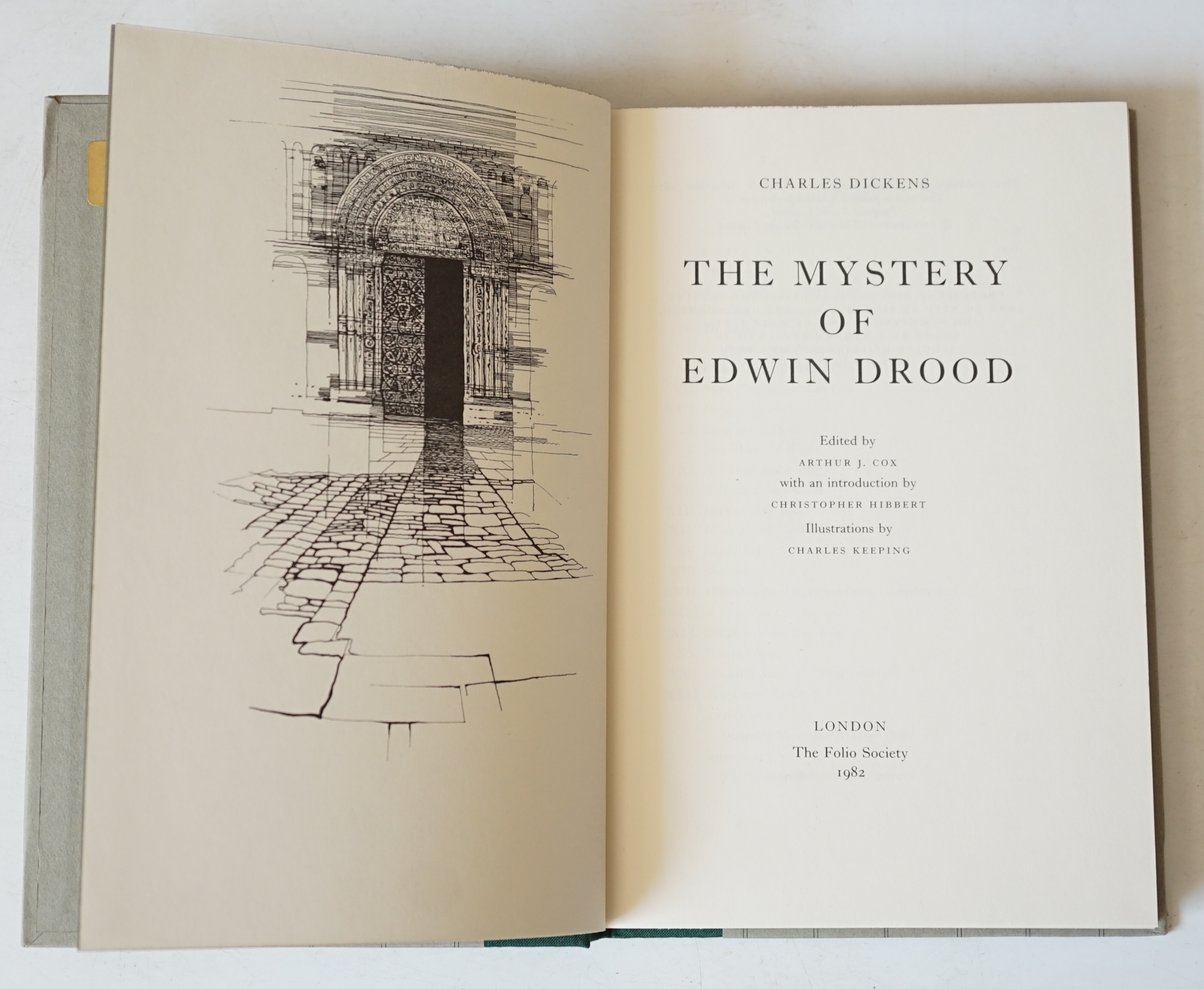 Dickens, Charles - Folio Society Collected Edition, 16 vols. illustrated by Charles Keeping and introductions by Christopher Hibbert; gilt decorated cloth backed patterned boards, coloured tops and e/ps., in slip cases.
